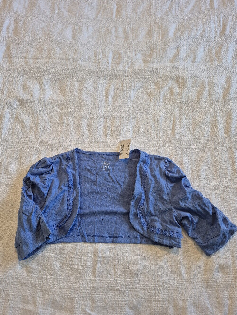 Children's Place girls Large 10/12 light blue bolero sweater NWT